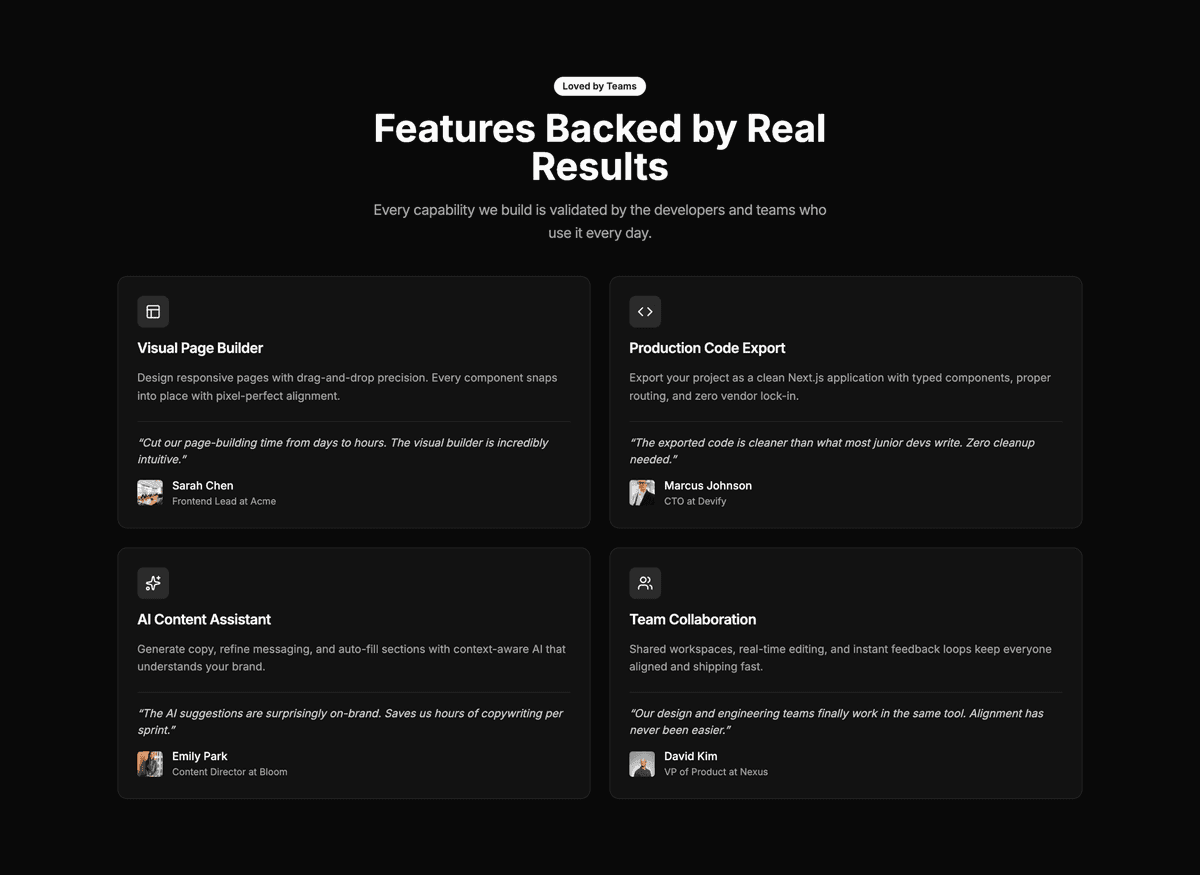 Preview of Features #29