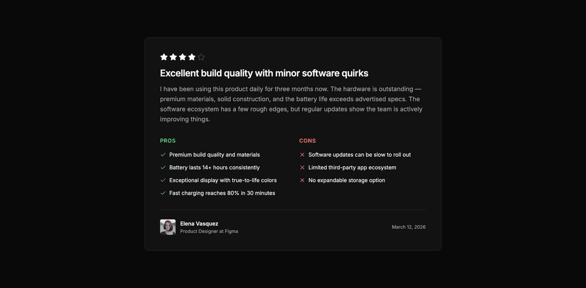 Preview of Reviews #6