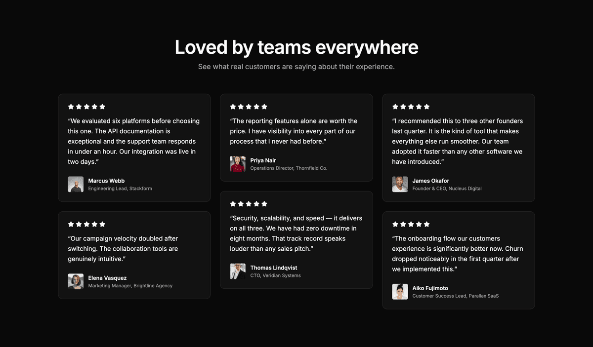 Preview of Testimonials #10