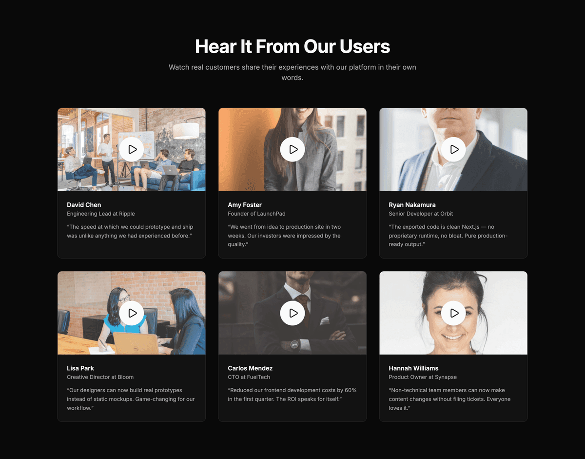 Preview of Testimonials #15