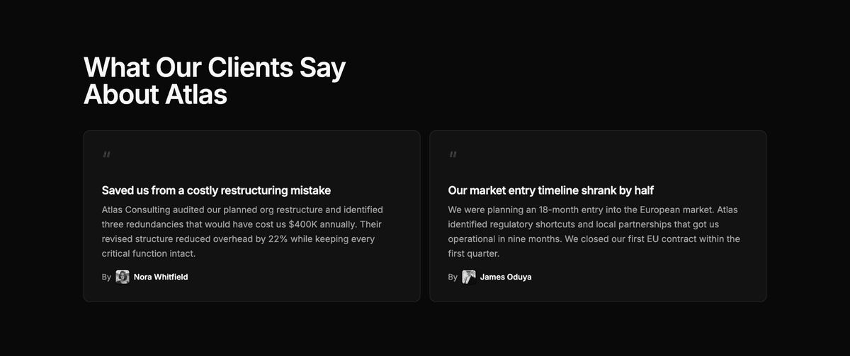 Preview of Testimonials #2