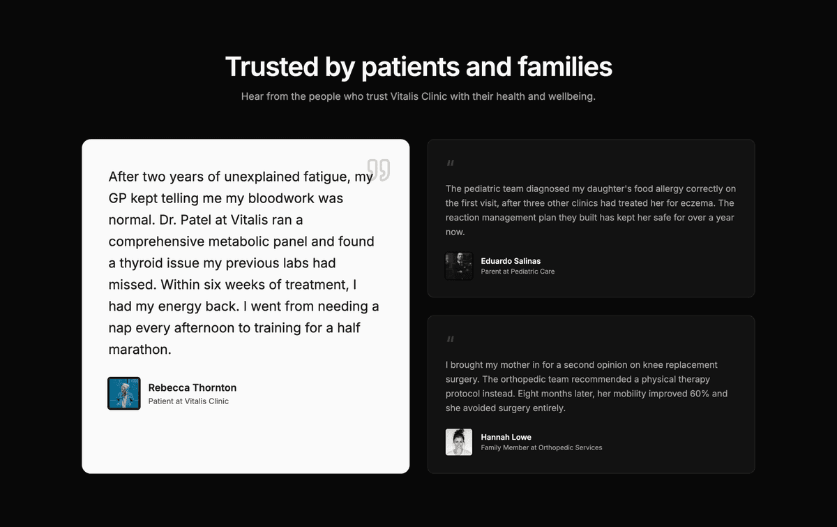 Preview of Testimonials 3