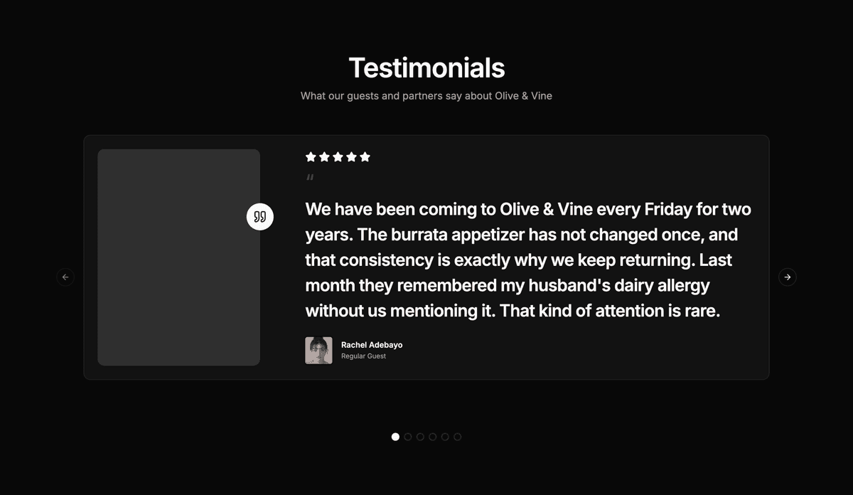 Preview of Testimonials #8