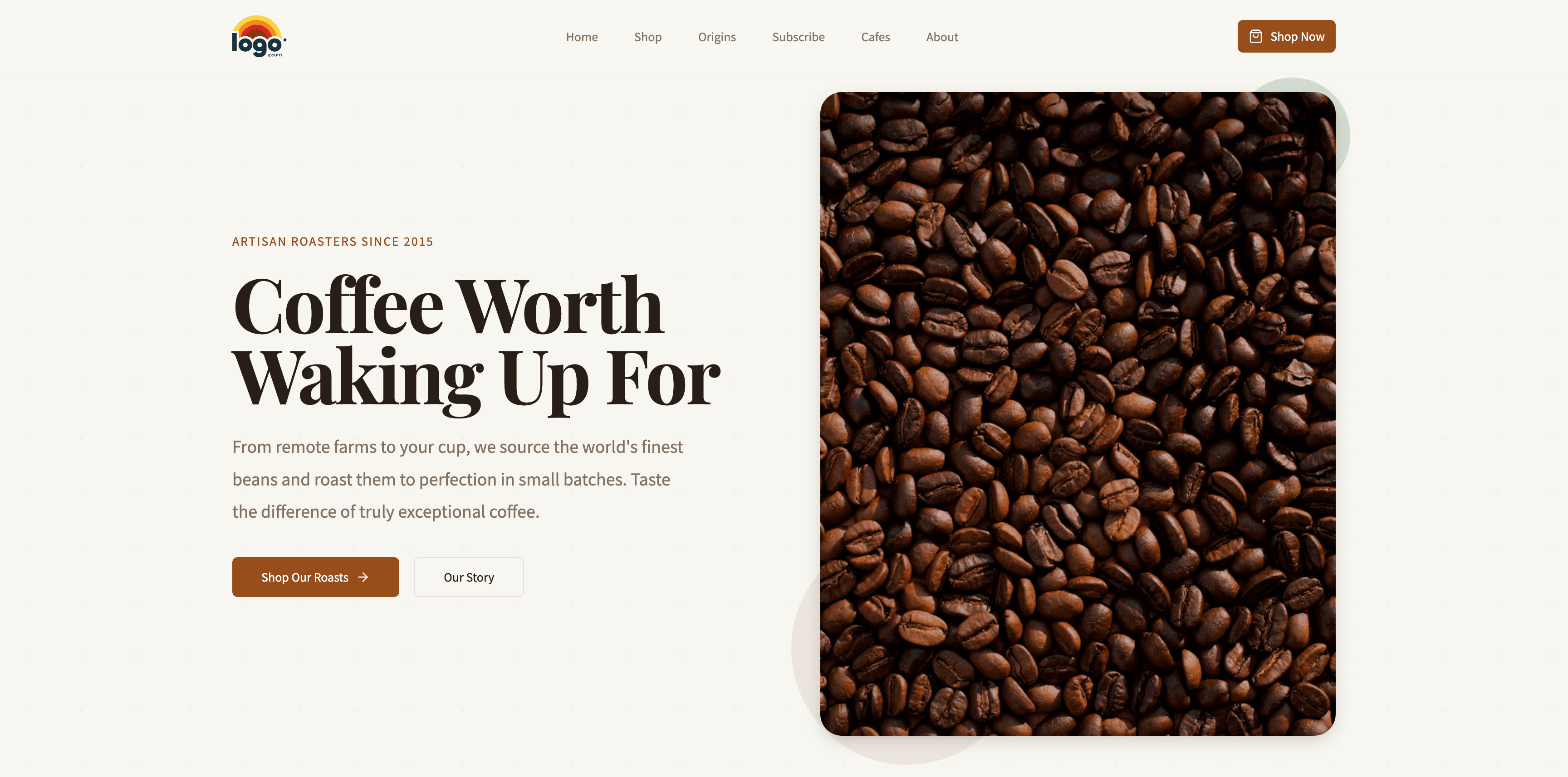 Coffee Roasters template